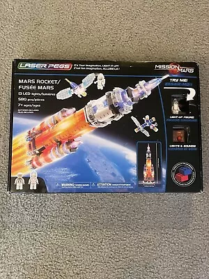 SEALED Laser Pegs Mars Rocket Interlocking Blocks Light Up Playset • $51.39