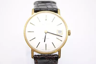 F Vintage Rotary Gents Automatic Gold Tone Swiss 17 Jewels Wristwatch Working • £16