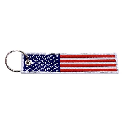 American USA Flag Keychain Key Tag - Cars Bikes Luggage Bags (Red/White/Blue) • $7.99