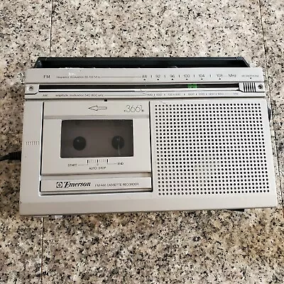 VTG Emerson FM - AM Cassette Tape Recorder Radio K3661B Tested No Antenna  • $4.99