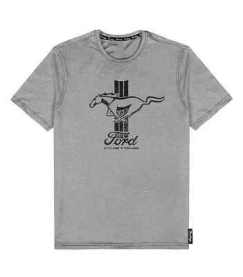Ford Mustang Logo Signature Grey Tee T-Shirt - Size XL - Gift Car Motor Mechanic • $18.95