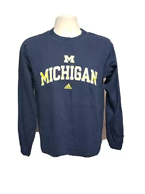 Adidas University Of Michigan Adult Small Blue Long Sleeve TShirt • $15