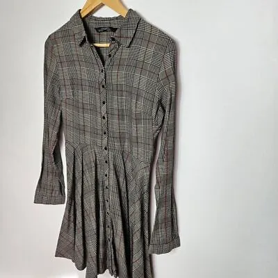 Fab Tartan Shirt Dress From Zara Fit And Flare Medium • £16