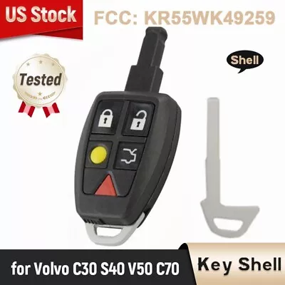 For Volvo C30 S40 V50 C70 - 2004 - 2013 Remote Key Shell Case Fob KR55WK49259 • $13.79