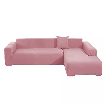 1 Set Sofa Cover Fadeless Washable Comfortable L Shape Slipcover Easy To Care • $36.81