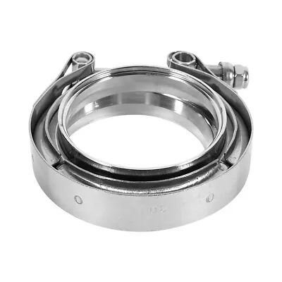 3  Inch Stainless Steel V Band Clamp & 2 Flange Kit Turbo Exhaust Down Pipe GDS • £22.99