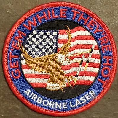 USAF USN AIR FORCE NAVY- AIRBORNE LASER PATCH- Missile Defense Agency COLOR VTG • $14.99