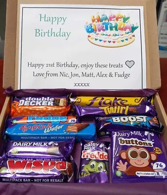 Personalised CADBURY Chocolate Sweet Box Hamper Birthday Christmas Gift Present • £8.99