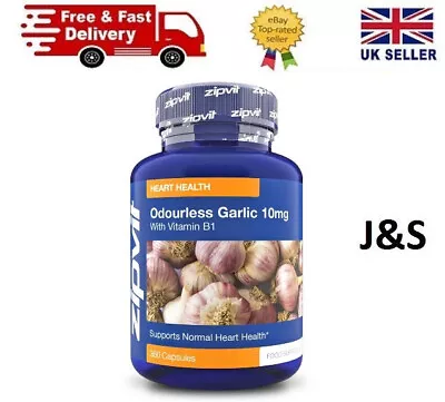 Zipvit Completely Odourless Garlic 10mg + Vitamin B1 360 Capsules • £15.89