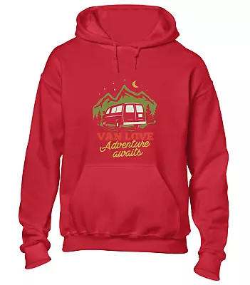 Van Love Hoody Hoodie Camper Van Hiking Outdoors Clothing Cool Gift Idea Top • £16.99