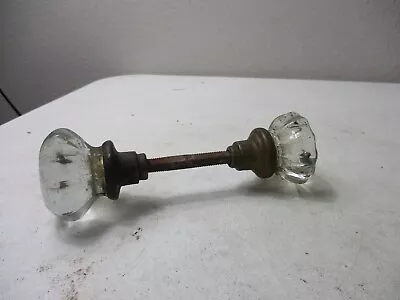 Antique Glass Door Knob Handles Vintage Set Old 2'' And 2.25 Across • $22.49