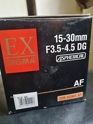 Sigma 15-30mm Lens Sigma SA Mount In Box Tested And Works Great • $183