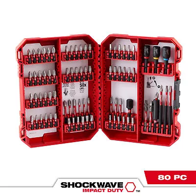 Milwaukee SHOCKWAVE Impact Duty Driver Bit Set - 80PC Included (qty.) 80 • $24.99