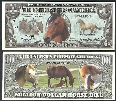 Lot Of 25 BILLS- Horse Million Dollar Novelty Bill  • $8.99