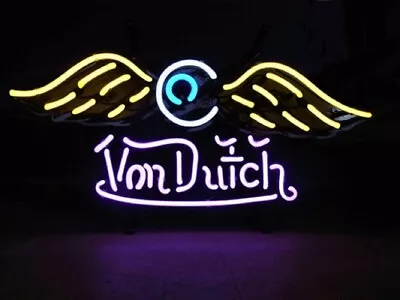 Von Dutch Neon Sign 17 X14  Lamp Light Bar Artwork Handmade Poster Gift Z471 • $123.35