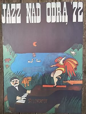 Vintage Original Steinway Polish Jazz Poster By Sawka  • $60