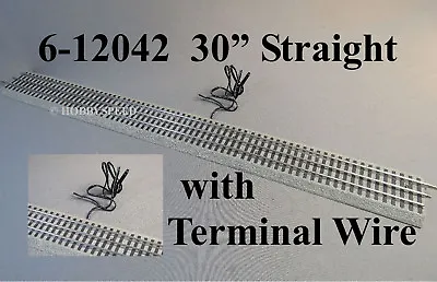 LIONEL FASTRACK 30  STRAIGHT TRAIN TRACK Power Lockon 6-12042 WITH TERMINAL WIRE • $19.94