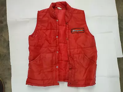 Vintage Snap-On Tool Puffy Vest Jacket Horizon Sportswear Red Sz M • $40