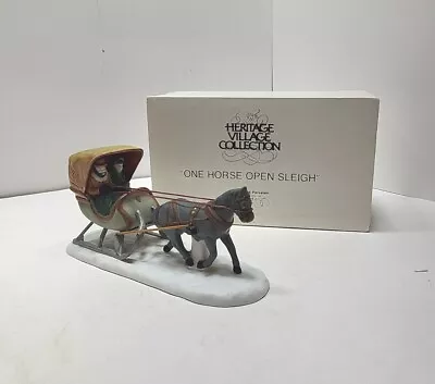 Department 56 Heritage Village Collection - One Horse Open Sleigh #5982-0 • $9.99