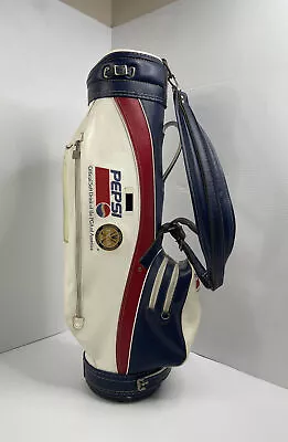 Vintage Ron Miller Leather PGA Pepsi Golf Bag!! • $119.99