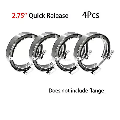 4Pcs 2.75'' V Band Clamp Stainless Steel 304 For Turbo Downpipe Exhaust Pipe • $44.99