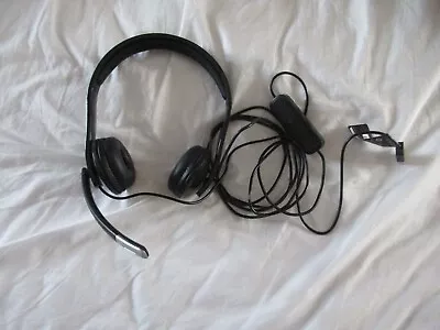 £25 • Buy Microsoft-Headset-Mic-1476-USB-For-Zoom-Skype & Hard Shell Protective Case