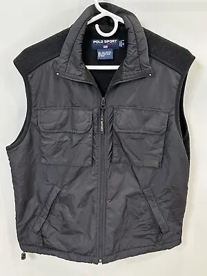 RLX Polo Ralph Lauren Polo Sport Running/cycling Vest Vintage  Size Medium Black • $45.33