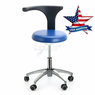Rolling PU Leather Dentist Chair Stool Doctor Assistant Mobile Adjustable Height • $110.39