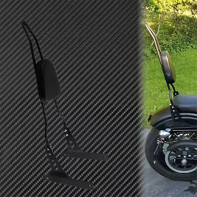 $41.79 • Buy Black Sissy Bar Pad Passenger Backrest Fit For Harley Dyna FXDB FXDC 2006-2017
