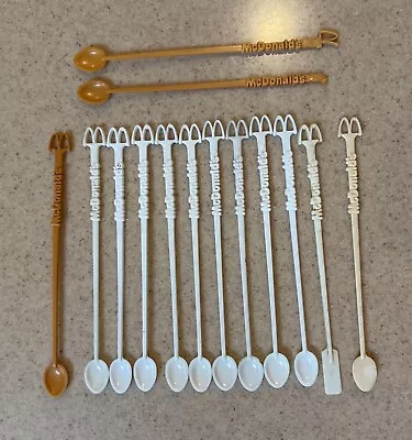 10 Vintage McDonald's Coffee Spoons Stir Plus Extras • $33