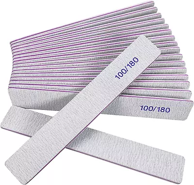 Nail Files (12 Pack) 100/180 Grit Emery Boards Nail File For Natural Nails And  • $8.38
