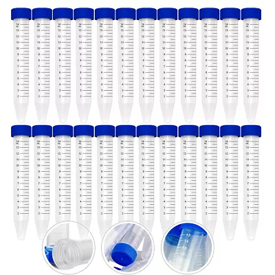 Centrifuge Tubes Screw-on Cap15mL Scale Conical BottomStorage Container 50PCS • $5.99