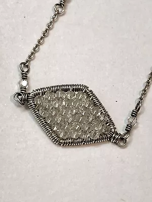 Sundance Dana Kellin Sterling Silver 925 Crystal Wire Wrapped Necklace Choker 16 • $130