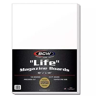 BCW BBMAG-L Life Size Magazine Backing Boards White 100 Boards • $43.99