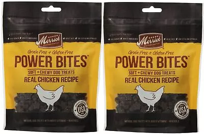 Merrick Chicken Power Bites Made In USA 2 Pack 12 Ounces Total Dog Treats Tra... • $20.12