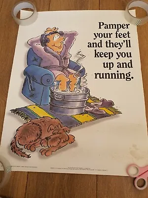 £25 • Buy Vintage Health And Safety Poster. Pamper Your Feet. 1996.