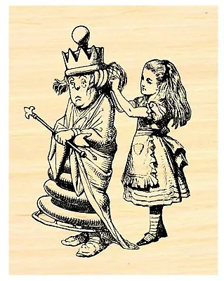 Alice In Wonderland With Queen Fixing Hair Rubber Stamp P50 • $12