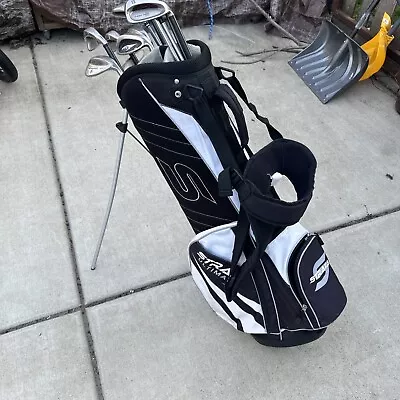 Complete Set Golf Clubs Titleist Driver Wilson Fat Shaft Irons Putter Bag Balls • $114.79