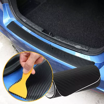 1 Set Car Rear Bumper Strip Cover Protector Carbon Fiber Sticker Car Accessories • $8.64