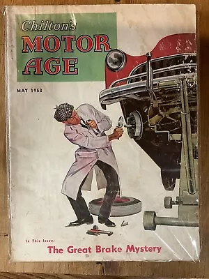Vintage May 1953 - Chilton’s MOTOR AGE Magazine -Inspector Brake At Your Service • $9.50