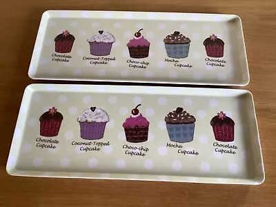 2 X Rectangular Cupcake Melamine Plastic  Trays Medium • £3.50