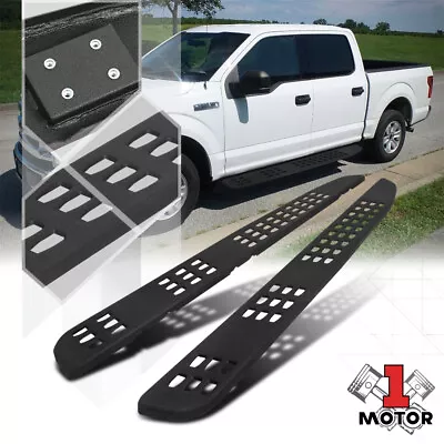 Black Textured Running Board 7  Side Step Nerf Bar For 15-22 Ford F150 Crew Cab • $195.85