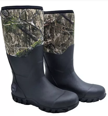 Habit Mens All Weather Rubber Boot Waterproof Mossy Oak Country Thick Sole Sz 7 • $46.95