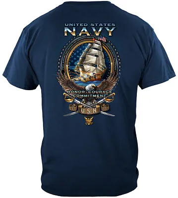 US Navy USN Sailors Schooner USS Constitution T-Shirt By Erazor Bits • $26.95