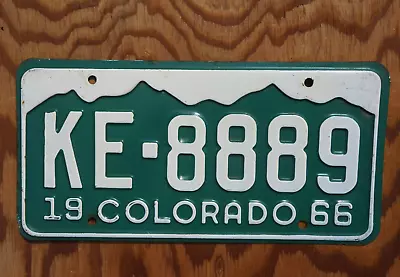 1966 Colorado PASSENGER License Plate # KE - 8889 • $22.99