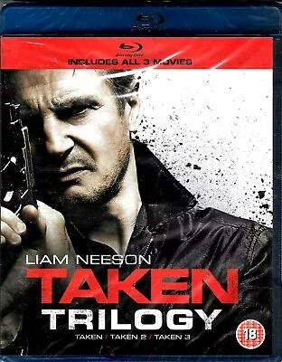 Taken - Ttrilog - Liam Neeson Pierre 3 Films Collection • £10.99