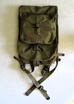 Vintage WWII U.S. M1928 Haversack With Meat Can And Cutlery • $115