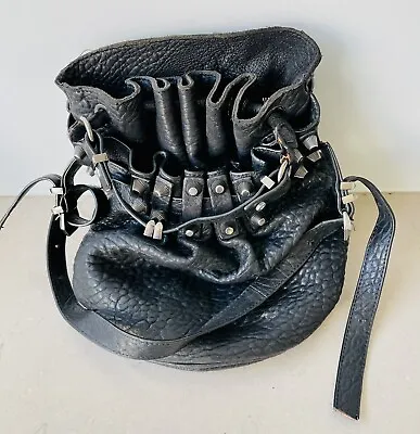$160 • Buy Alexander Wang, Diego Bucket Bag, Black Leather With Nickel Hardware