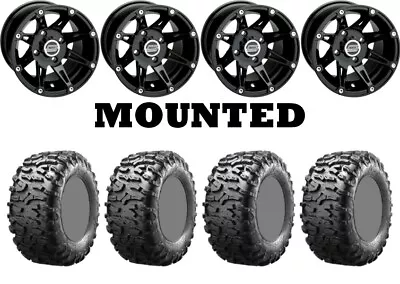 Kit 4 Maxxis Bighorn 3.0 Tires 26x9-12 On Moose 387X Black Wheels IRS • $1279.36