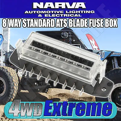 Narva 8 Way Fuse Box Circuit Suits Ats Standard Blade Fuse Breaker 54424bl • $31